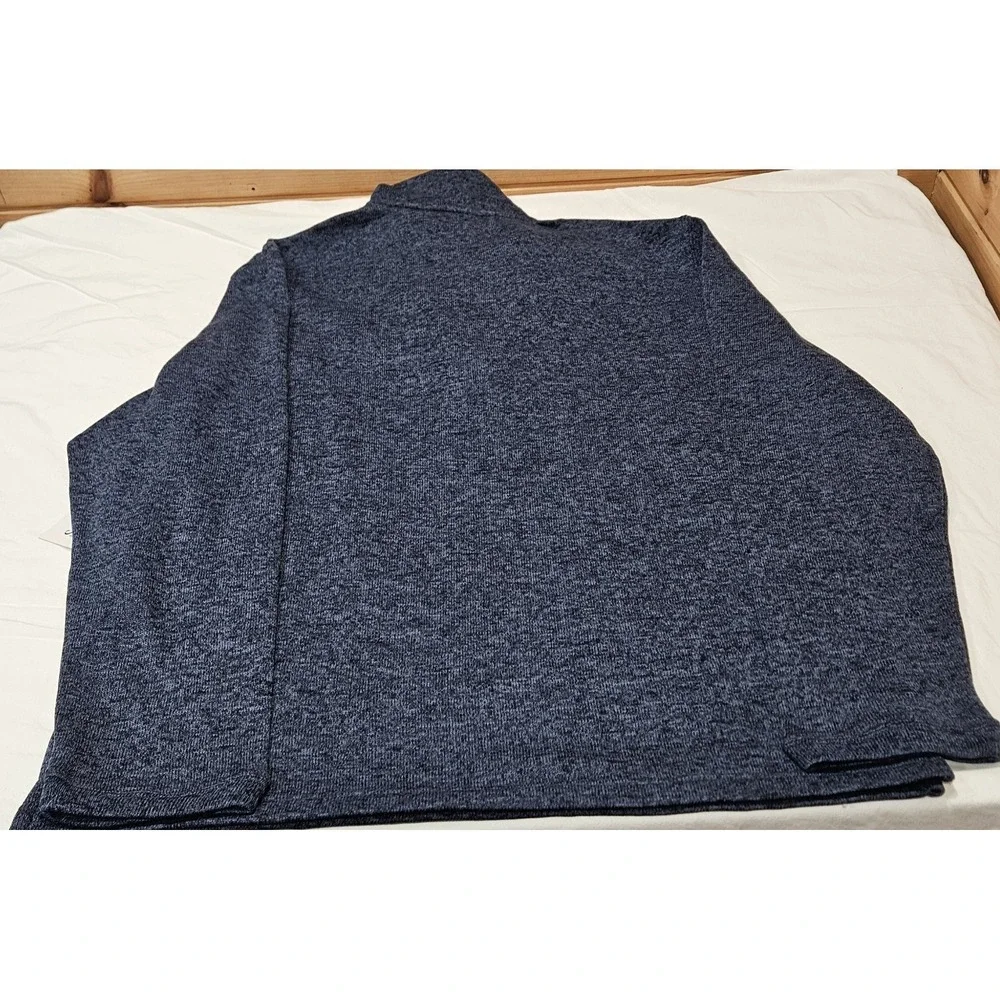 Saddlebred Comfort Flex Quarter Zip Pullover Mens Large NWT Peacoat Blue Sweater